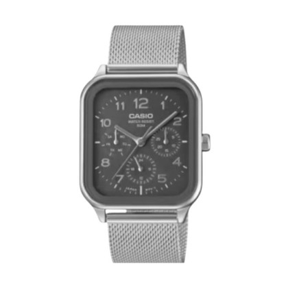 Casio General MTP-M306M-8AV Silver Stainless Steel Mesh Band Men Watch